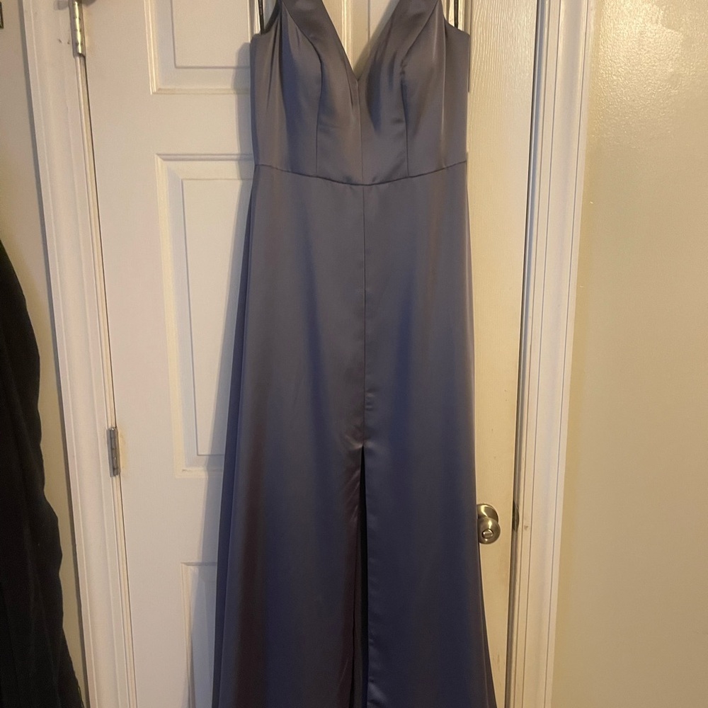 Elegant Gray Evening Gown